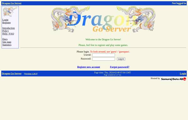 Vorschau von www.dragongoserver.net, Dragon Go Server