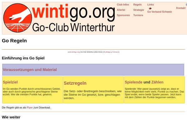 Vorschau von www.wintigo.org, Go Regeln