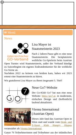 Vorschau der mobilen Webseite www.goverband.at, Österreichischer Go-Verband