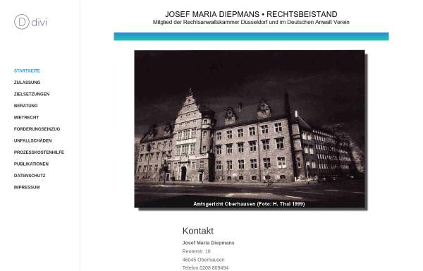 Vorschau von www.diepmans.de, J.M.Diepmans, Rechtsbeistand