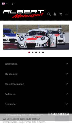 Vorschau der mobilen Webseite 9lf.de, Albert - Motorsport UG