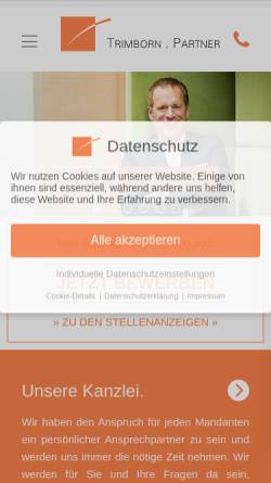 Vorschau der mobilen Webseite finanzensteuern.de, Trimborn - Tackenberg und Partner GbR