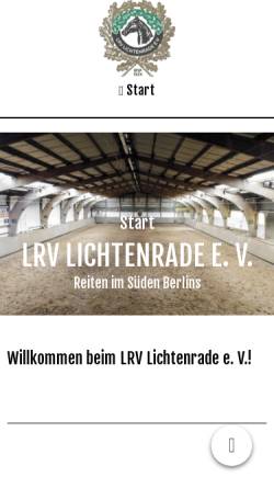 Vorschau der mobilen Webseite www.lrvlichtenrade.de, Ländlicher Reiterverein Lichtenrade e.V.