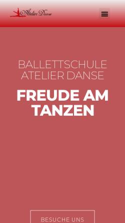Vorschau der mobilen Webseite www.atelier-danse.de, Atelier Danse