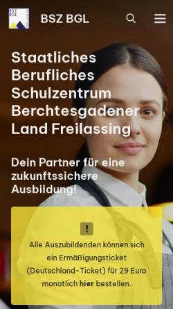 Vorschau der mobilen Webseite www.bsbgl.de, Staatliche Berufsschule