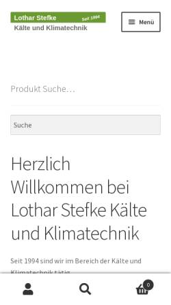 Vorschau der mobilen Webseite ls-kaelte.de, Stefke Kälte und Klimatechnik