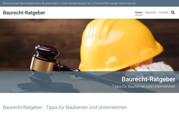Vorschau von www.baurecht-ratgeber.de, Baurecht-Ratgeber