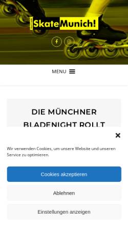 Vorschau der mobilen Webseite www.skatemunich.de, SkateMunich! e.V.