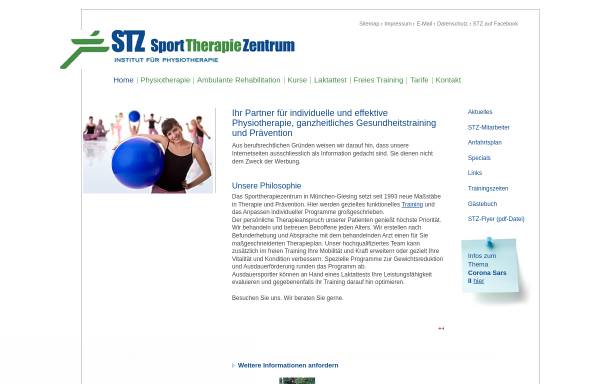 Vorschau von www.stz-muenchen.de, Sporttherapiezentrum Enkelmann