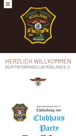 Vorschau der mobilen Webseite www.mcruegland.de, MC Rügland