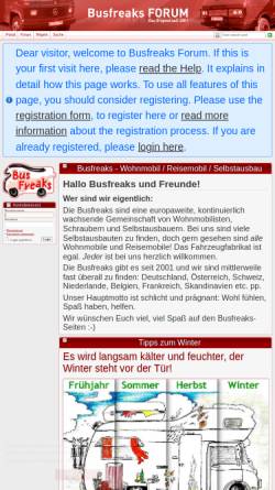 Vorschau der mobilen Webseite www.busfreaks.de, Busfreaks