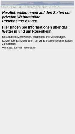 Vorschau der mobilen Webseite www.rosenheimwetter.de, Wetterstation Rosenheim (Oberbayern)