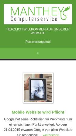 Vorschau der mobilen Webseite www.smanthey.de, Computer Service Siegfried Manthey