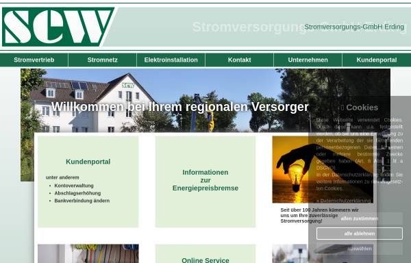 Vorschau von www.sewerding.de, SEW Stromversorgungs-GmbH