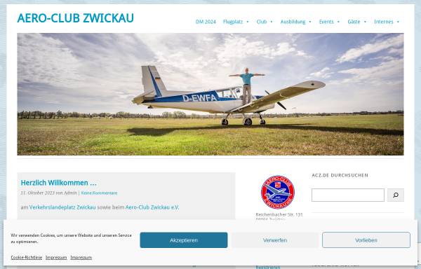Vorschau von www.acz.de, Aero-Club Zwickau