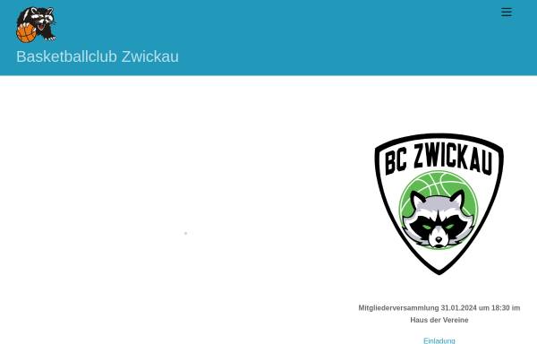 Vorschau von www.bc-zwickau.de, Basketball-Club Zwickau e.V.