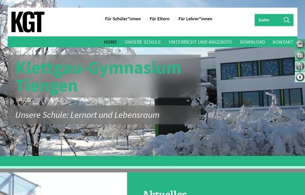 Vorschau von www.kgt.de, Klettgau-Gymnasium Tiengen
