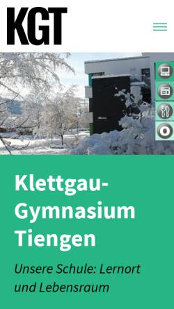 Vorschau der mobilen Webseite www.kgt.de, Klettgau-Gymnasium Tiengen