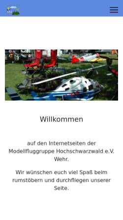 Vorschau der mobilen Webseite www.mfg-wehr.de, Modellfluggruppe Wehr Hochschwarzwald e.V.