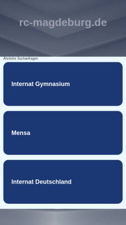 Vorschau der mobilen Webseite www.rc-magdeburg.de, RC Magdeburg im SCM e.V.