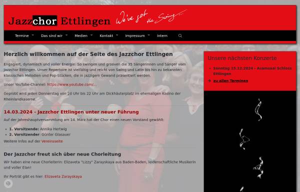 Vorschau von www.jazzchor-ettlingen.de, Jazzchor Ettlingen