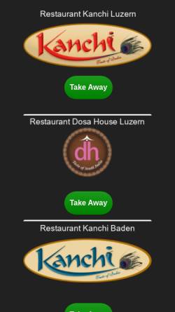 Vorschau der mobilen Webseite www.kanchi.ch, Restaurant Kanchi