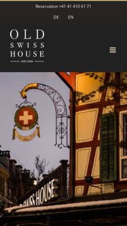 Vorschau der mobilen Webseite www.oldswisshouse.ch, Restaurant Old Swiss House