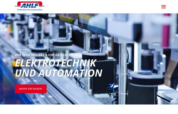 Vorschau von www.ahlf.de, AHLF Elektrotechnik & Automation GmbH