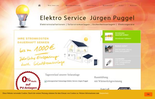 Vorschau von www.puggel.de, Elektro-Service Jürgen Puggel