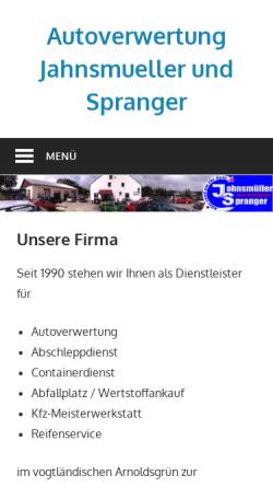 Vorschau der mobilen Webseite jahnsmuellerundspranger.de, Jahnsmüller und Spranger GbR