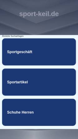 Vorschau der mobilen Webseite www.sport-keil.de, Sport-Shop Jürgen Keil