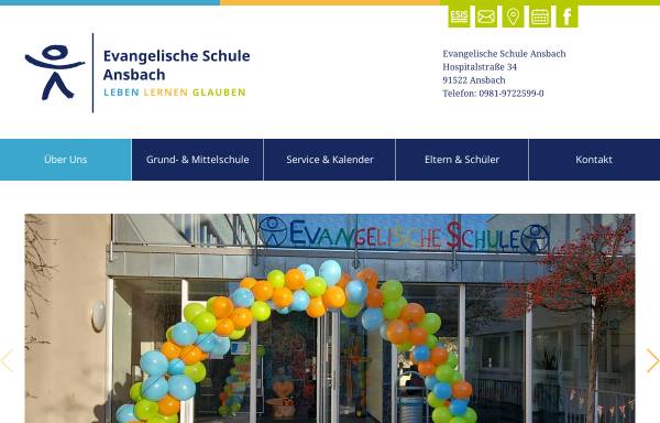 Vorschau von evangelische-schule-ansbach.de, Evangelische Schule Ansbach