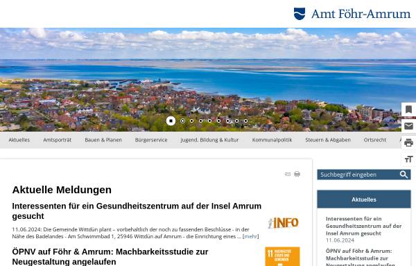 Vorschau von www.amt-foehr-amrum.de, Amt Föhr-Amrum
