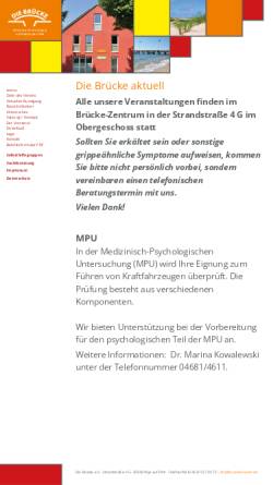 Vorschau der mobilen Webseite www.bruecke-foehr.de, Die Brücke Föhr-Amrum e.V.