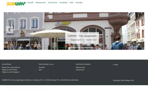 Vorschau von www.subway-trier.de, Subway