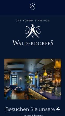 Vorschau der mobilen Webseite www.walderdorffs.de, Walderdorff's: Café, Club, Vinothek