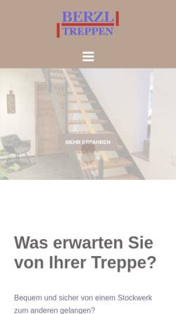 Vorschau der mobilen Webseite info.berzl-treppenbau.de, Berzl Treppenbau