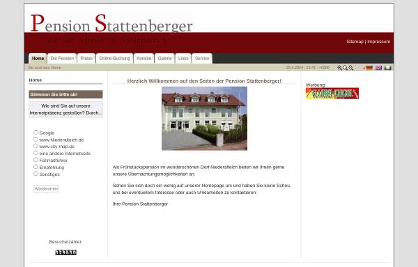 Vorschau von www.stattenberger.de, Pension Stattenberger