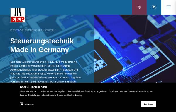 Vorschau von www.eep.de, EEP Elektro Elektronik Pranjic