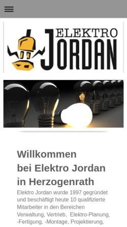 Vorschau der mobilen Webseite www.jordan-elektro.de, Elektro Jordan, Inh. Herbert Jordan