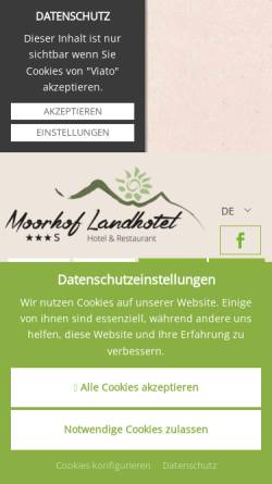 Vorschau der mobilen Webseite www.altschoenau.de, Hotel Moorhof, Familie Mandl/Fellner