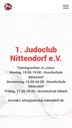 Vorschau der mobilen Webseite www.judoclub-nittendorf.de, 1. Judoclub Nittendorf e.V.