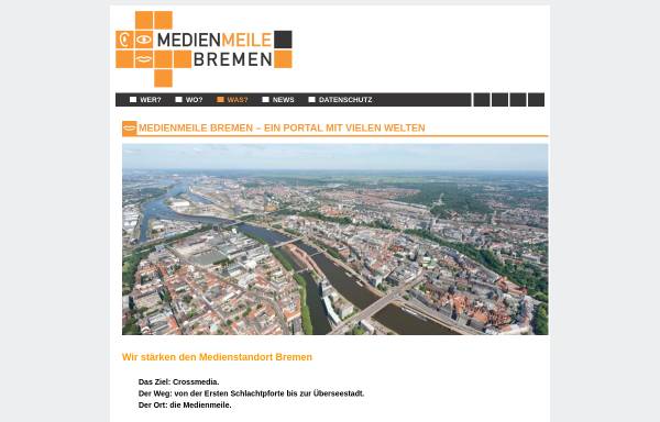 Vorschau von www.medienmeile-bremen.de, Medienmeile Bremen