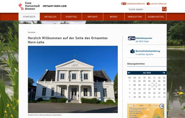 Vorschau von www.ortsamt-horn-lehe.bremen.de, Ortsamt Horn-Lehe