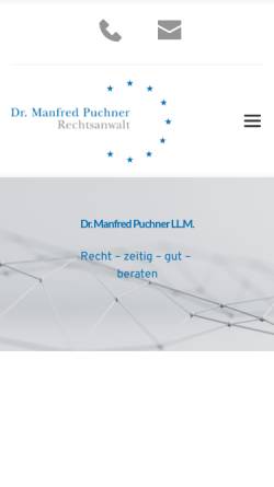 Vorschau der mobilen Webseite www.law-puchner.at, Kanzlei Dr. Manfred Puchner, Feldkirch
