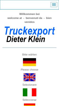Vorschau der mobilen Webseite www.truckexport.org, Truckexport Dieter Klein