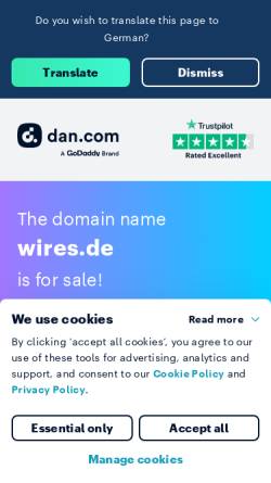 Vorschau der mobilen Webseite www.wires.de, Wires GmbH