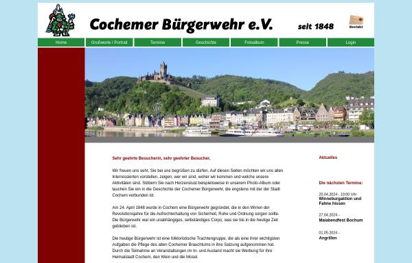 Vorschau von cochemer-buergerwehr.de, Cochemer Bürgerwehr e.V.