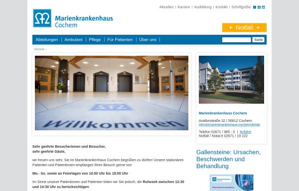 Vorschau von www.marienkrankenhaus-cochem.de, Marienkrankenhaus Cochem