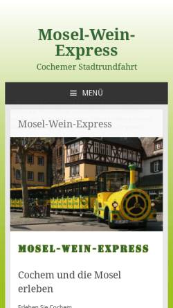 Vorschau der mobilen Webseite www.mosel-wein-express.de, Mosel - Wein - Express